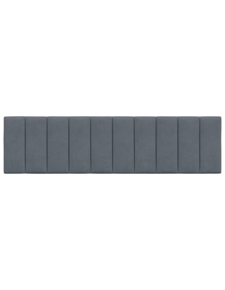 Cuscino Testiera Hanko Grigio Scuro 183 cm in Velluto