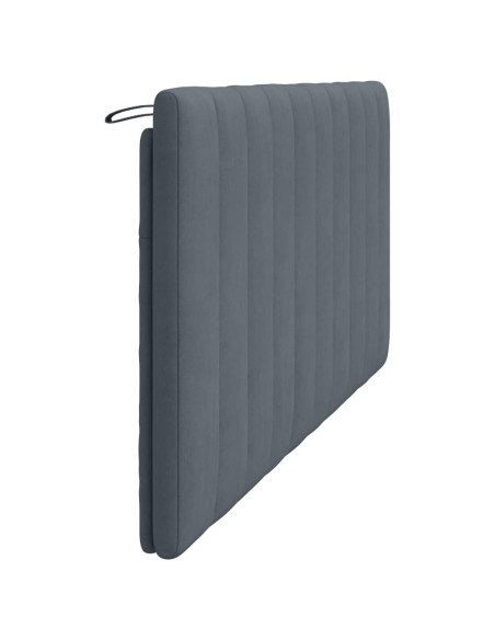 Cuscino Testiera Hanko Grigio Scuro 183 cm in Velluto