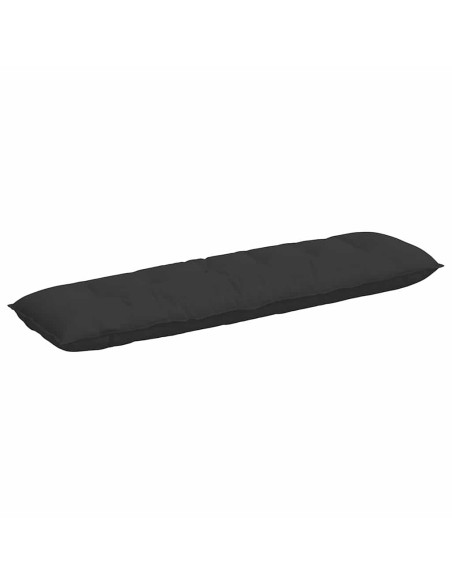Cuscino per Schiena Nero 180 x 50 cm Tessuto in Microfibra