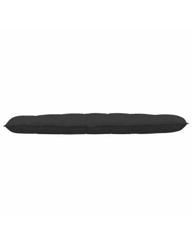 Cuscino per Schiena Nero 180 x 50 cm Tessuto in Microfibra
