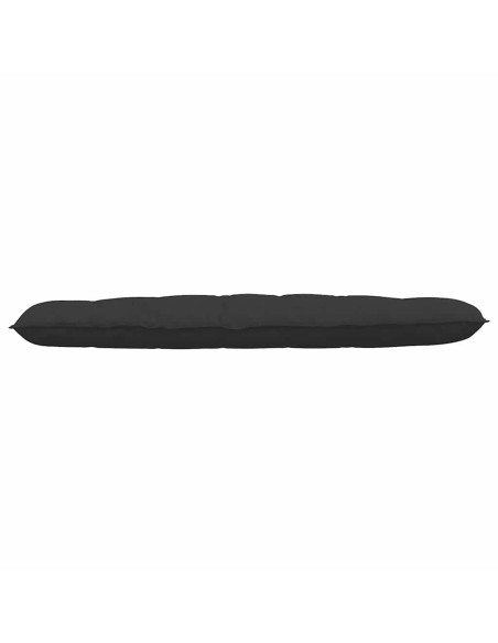 Cuscino per Schiena Nero 180 x 50 cm Tessuto in Microfibra