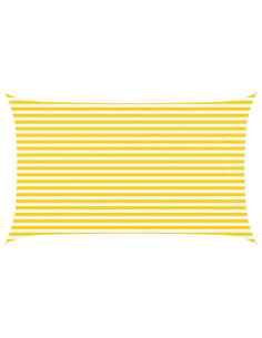 Vela da ombra solare Giallo e Bianco 5 x 3 m 2