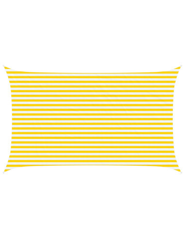 Vela da ombra solare Giallo e Bianco 5 x 3 m