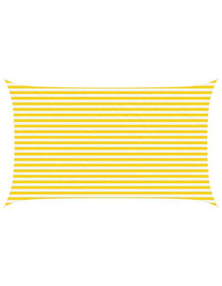Vela da ombra solare Giallo e Bianco 5 x 3 m