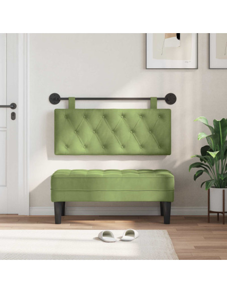 Testata appesa Verde chiaro 110 x 55 x 7 cm Velluto