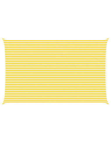 Vela da ombra solare Giallo e Bianco 8 x 5 m