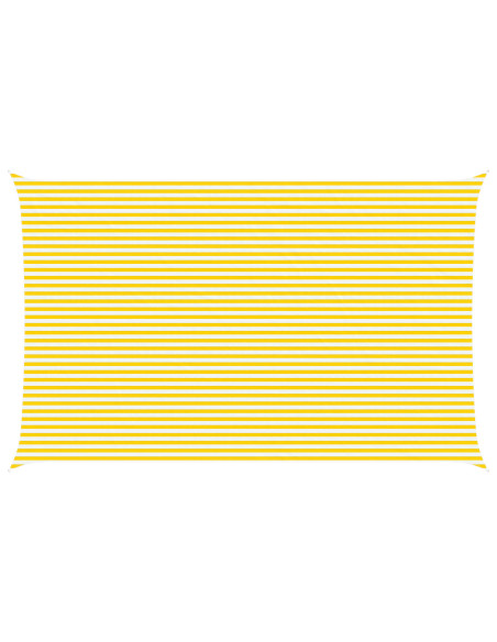 Vela da ombra solare Giallo e Bianco 8 x 5 m