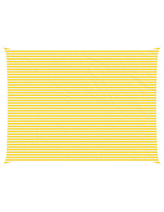 Vela da ombra solare Giallo e Bianco 8 x 6 m 2