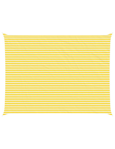 Vela da ombra solare Giallo e Bianco 8 x 6 m