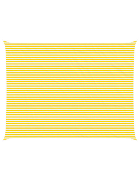 Vela da ombra solare Giallo e Bianco 8 x 6 m