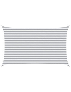 Vela da ombra solare Grigio chiaro e bianco 5 x 3 m 2