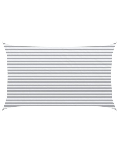 Vela da ombra solare Grigio chiaro e bianco 5 x 3 m