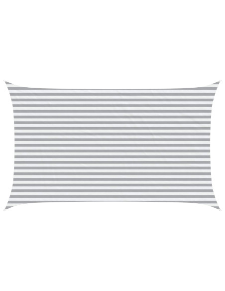 Vela da ombra solare Grigio chiaro e bianco 5 x 3 m