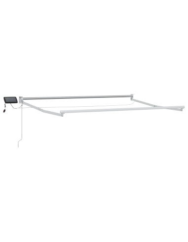 Tenda retrattile manuale con LED Beige 3,5 x 2 m