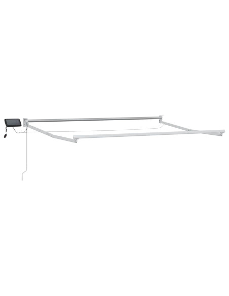 Tenda retrattile manuale con LED Beige 3,5 x 2 m