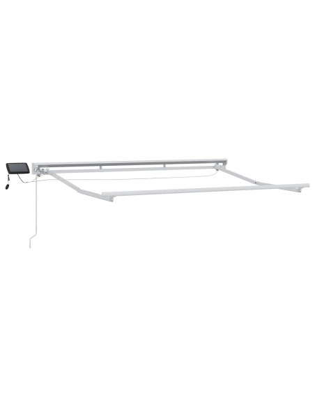 Cornice per Tenda Manuale con LED Beige 3,5 x 2 m