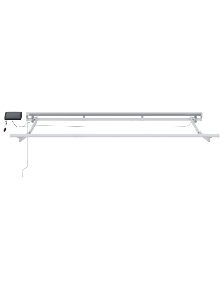 Cornice per Tenda Manuale con LED Beige 3,5 x 2 m