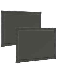 Cuscini per Seduta 2 pcs Antracite 47 x 36 x 2 cm Poliestere 2