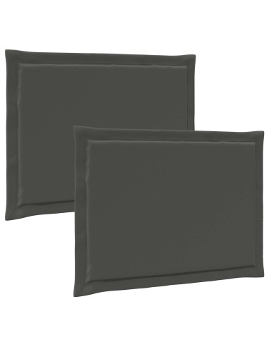 Cuscini per Seduta 2 pcs Antracite 47 x 36 x 2 cm Poliestere