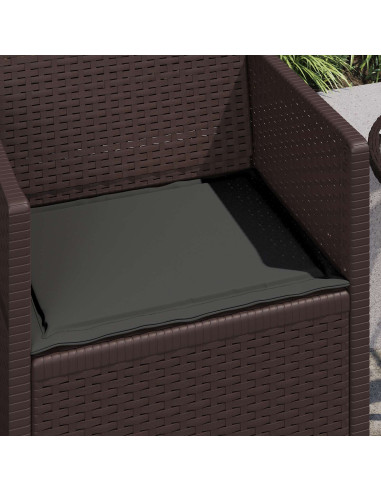 Cuscini per Seduta 2 pcs Antracite 47 x 36 x 2 cm Poliestere