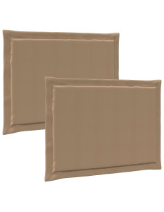 Cuscini per Seduta 2 pcs Tortora 47 x 36 x 2 cm Poliestere 2