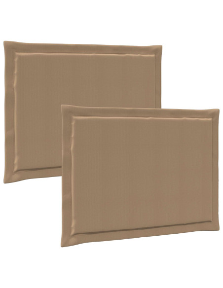 Cuscini per Seduta 2 pcs Tortora 47 x 36 x 2 cm Poliestere