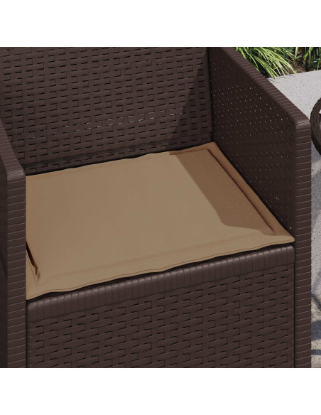 Cuscini per Seduta 2 pcs Tortora 47 x 36 x 2 cm Poliestere