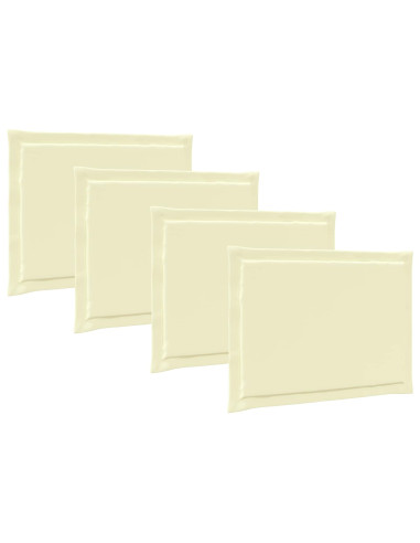 Cuscini per Seduta 4 pcs Crema 47 x 36 x 2 cm Poliestere
