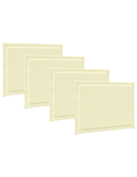 Cuscini per Seduta 4 pcs Crema 47 x 36 x 2 cm Poliestere