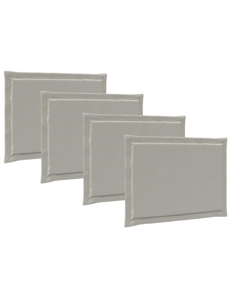 Cuscini per Seduta 4 pcs Grigio Chiaro 47 x 36 x 2 cm