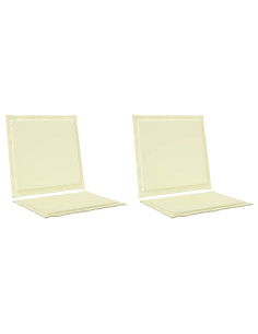 Cuscini per Seduta e Schienale 2 pcs Crema 47 x 45 x 2 cm 2
