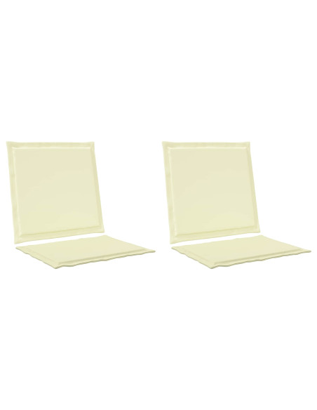 Cuscini per Seduta e Schienale 2 pcs Crema 47 x 45 x 2 cm