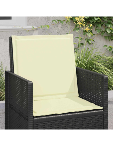 Cuscini per Seduta e Schienale 2 pcs Crema 47 x 45 x 2 cm