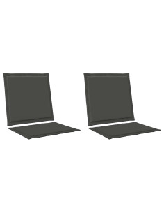 Cuscini per Seduta e Schienale 2 pcs Antracite 47 x 45 x 2 cm 2
