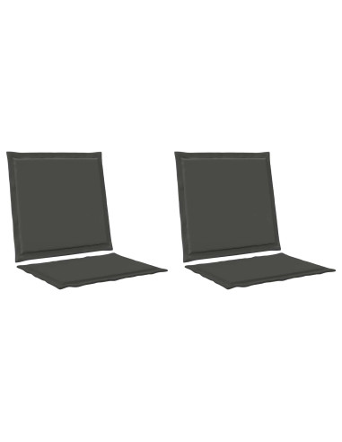 Cuscini per Seduta e Schienale 2 pcs Antracite 47 x 45 x 2 cm