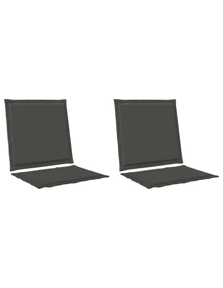 Cuscini per Seduta e Schienale 2 pcs Antracite 47 x 45 x 2 cm