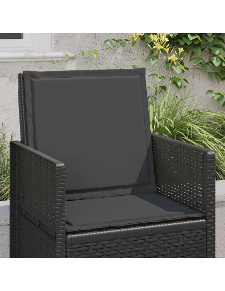 Cuscini per Seduta e Schienale 2 pcs Antracite 47 x 45 x 2 cm