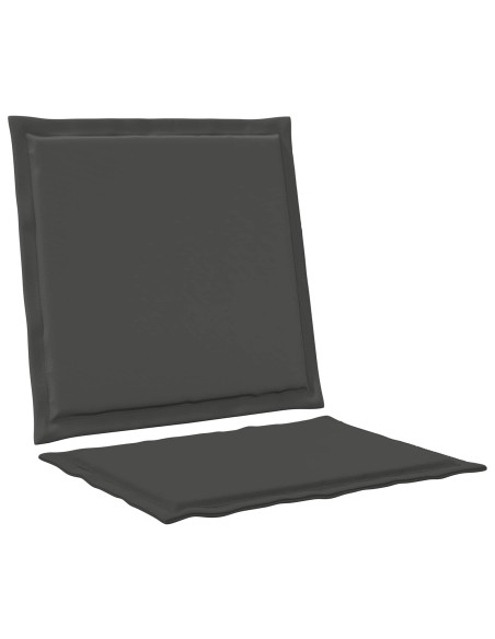 Cuscini per Seduta e Schienale 2 pcs Antracite 47 x 45 x 2 cm