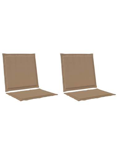 Cuscini per Seduta e Schienale 2 pcs Tortora 47 x 45 x 2 cm