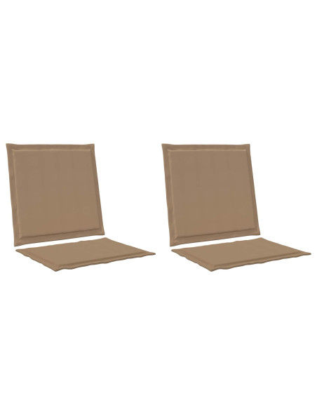 Cuscini per Seduta e Schienale 2 pcs Tortora 47 x 45 x 2 cm