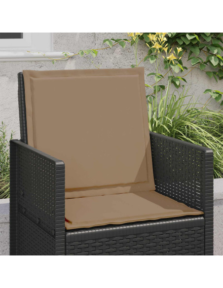 Cuscini per Seduta e Schienale 2 pcs Tortora 47 x 45 x 2 cm