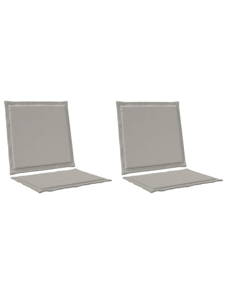 Cuscini per Seduta e Schienale 2 pcs Grigio Chiaro