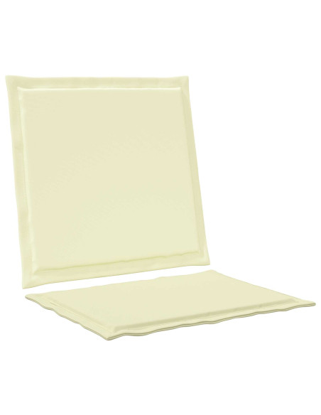Cuscini per Seduta e Schienale 4 pcs Crema 47 x 45 x 2 cm