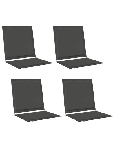 Cuscini per Seduta e Schienale 4 pcs Antracite 47 x 45 x 2 cm