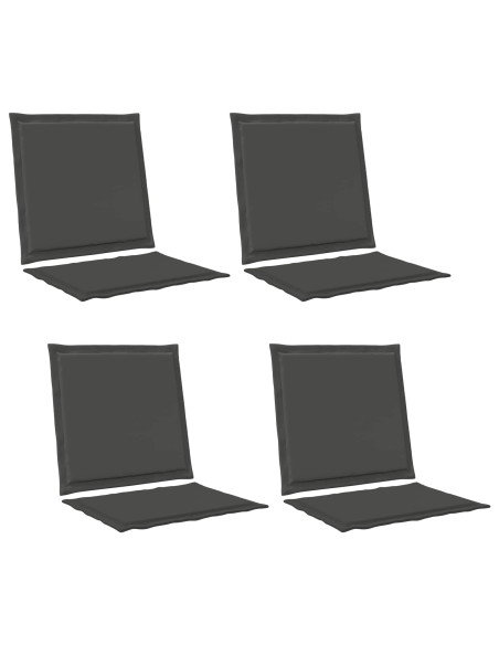 Cuscini per Seduta e Schienale 4 pcs Antracite 47 x 45 x 2 cm
