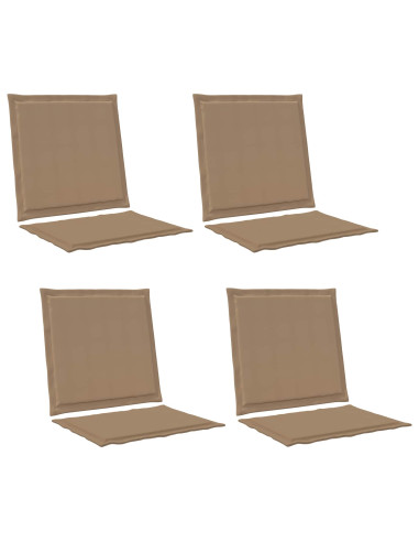 Cuscini per Seduta e Schienale 4 pcs Tortora 47 x 45 x 2 cm