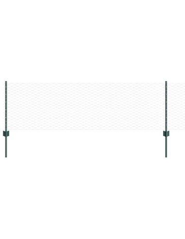 Recinzione con Posto Verde 0,6 x 10 m Acciaio e PVC