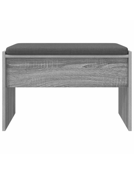 Panca per ingresso con cuscino Grigio Sonoma 63 x 38 x 40 cm
