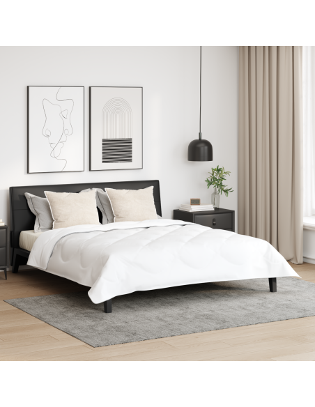 Piumone con cuscino 3 pcs Bianco Microfibra