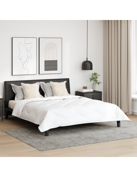 Piumone con cuscino 3 pcs Bianco Microfibra